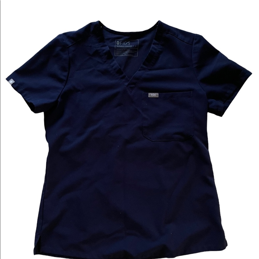 Navy Catarina One Pocket Scrub Top Size Small